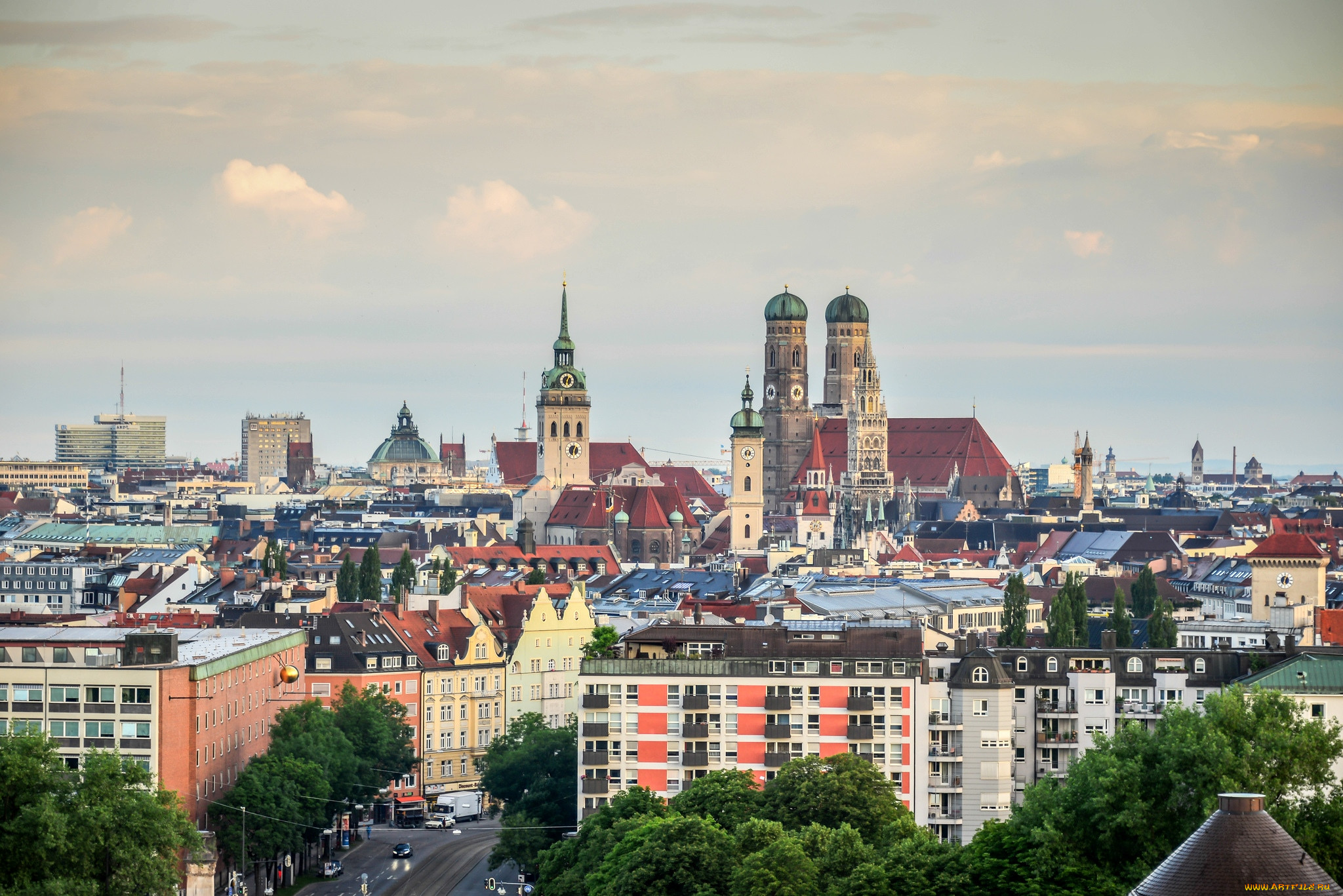 Германия город Мюнхен панорама